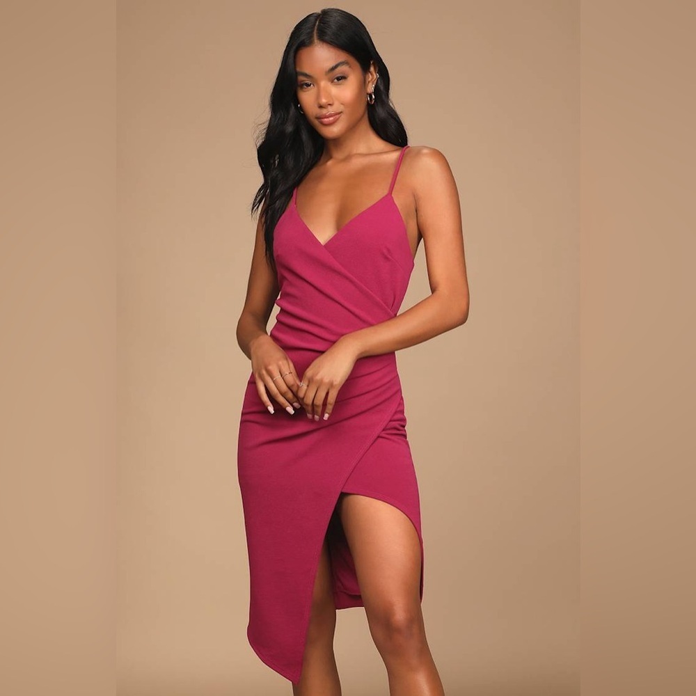 ✨ Olia Surplice Asymmetrical Dress